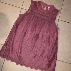 Lace baby doll top